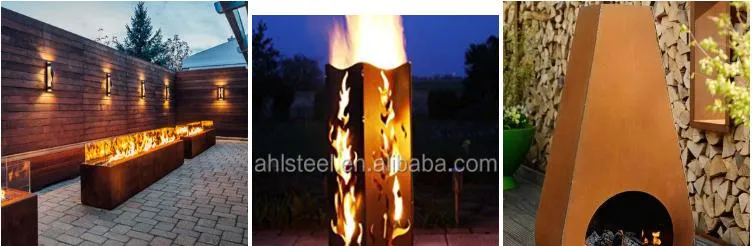 Corten Steel out Door Gas Fire Pit for Heating and Decoration