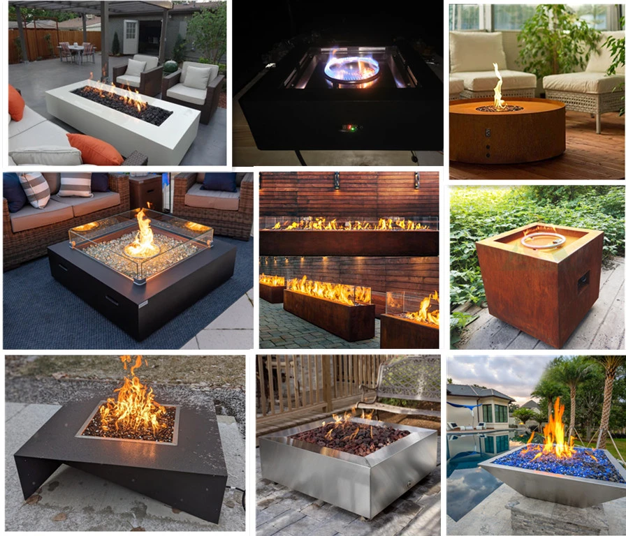 Corten Steel out Door Gas Fire Pit for Heating and Decoration