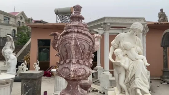 Macetero grande de piedra de granito para jardín al aire libre